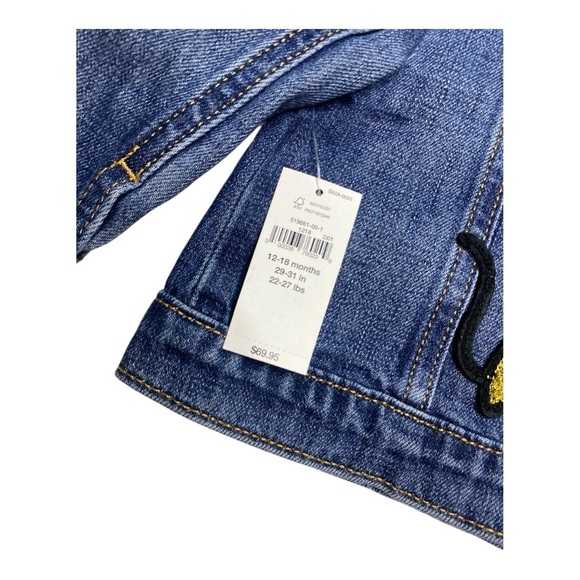 GAP x Disney  Blue Denim Jacket with Embroidered Minnie Mouse Design - Picture 4 of 5